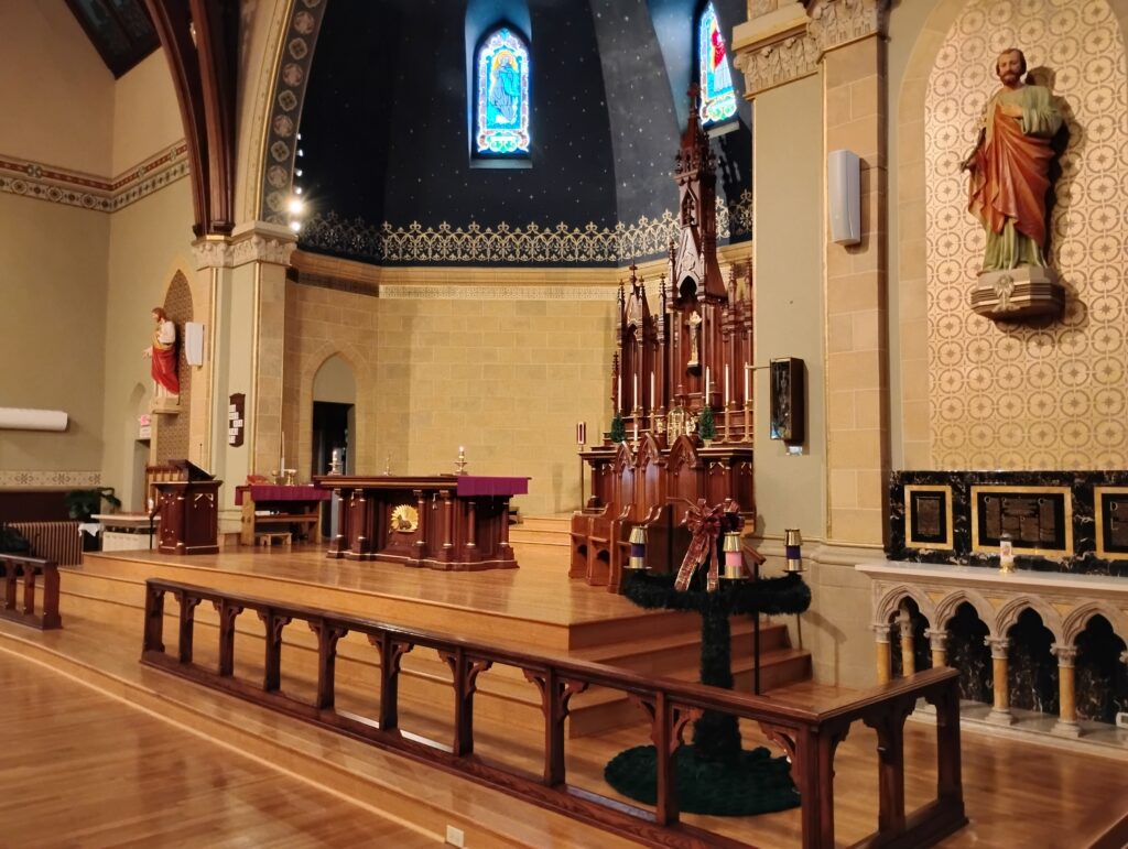 advent wreath at Immaculate Conception Church